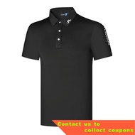 New golf suit summer men's short-sleeved T-shirt POLO shirt quick-drying breathable sweat-absorbing top golf trainin