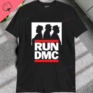 Vintage chạy Dmc Hip Hop Rock Muisc in mẫu áo thun nam ngắn tay áo đường phố phù hợp với phụ nữ áo t