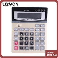 LIZMON Office Calculator, Large Voice Reading Desk Calculator, Durable 12 Digit Big Buttons Time Dis