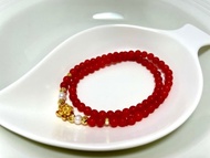 蓮花 天然淡水珍珠  南紅瑪瑙 手鏈