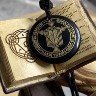 【所羅門鑰匙_名利雙收護符。黑曜石吊墜】榮譽、財富