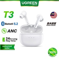 UGREEN HiTune T3 Bluetooth 5.2 TWS Wireless Earbuds ANC Noise Cancellation Earphones Microphone Appl