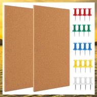 (HARB) Cork Board Bulletin Board Small Rectangular Pin Board for Wall Self-Adhesive Cork Board for O