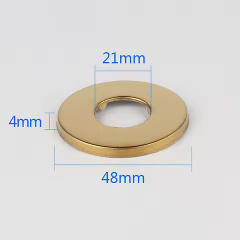 Golden Bathroom Shower Accessories Faucet Fixing Kit Water Valve Cover Stainless Steel Water Pipe De