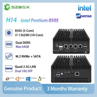 H14 Industrial Mini PC Pentium 8505 / i7-13620H Quad 2.5G LAN 2* 10G/4 * 10G SFP Soft Router