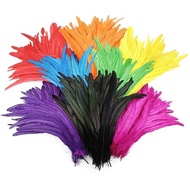 50Pcs Rooster Tail Feather 28-32cm 11.2-12.8inch Natural Rooster Feathers For Crafts Wedding Decorat