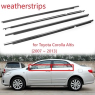 4Pcs สำหรับ Toyota คอโรลล่าอัลติส [2008 2009 2010 2011 2012 2013] ด้านนอกแม่พิมพ์หน้าต่าง Weatherstr