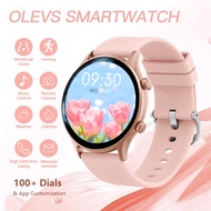 OLEVS Smart Watch Jam Tangan Perempuan Original Bluetooth Call Waterproof Custom Wallpaper Temperatu