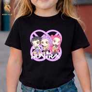 Girls' Short Sleeve Tops for Big Kids T T-shirt Baju Kpop Demon Hunters 01 T-Shirt Kids Adult-Kpop H