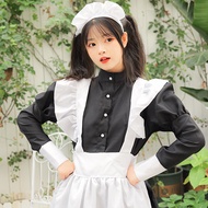 Gothic Lolita Maid Outfit - Classic Black & White Long Women's Dress
