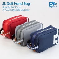 JL Golf Handbag Red/Blue/Grey Double layer Handbag Waterproof Large Space Portable Bag 26*10*16cm C4