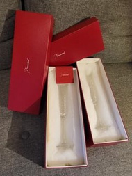 Baccarat 水晶香檳杯一對