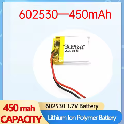 3.7V 602530 450mAh Lithium Ion Polymer Battery 3.7v Lithium Battery For MP4 MP5 GPS PSP Smart Watch 