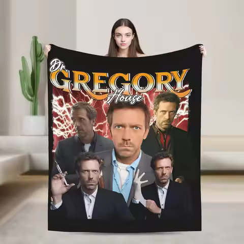 Dr Gregory House MD Blanket Fleece Textile Decor Multifunction Lightweight Throw Blankets for Bed Ou