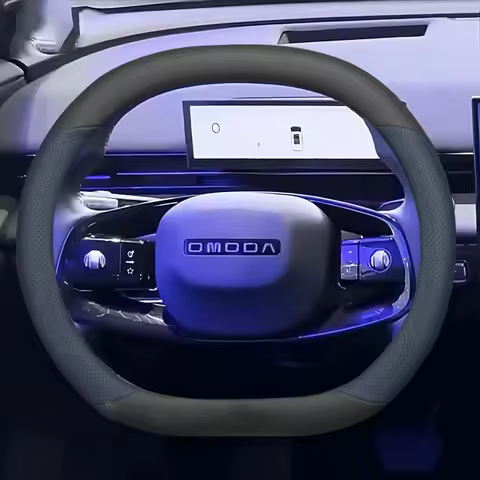 Car Steering Wheel Cover For CHERY OMODA 7 C7 phev 2025 2026 Leather double Dtype Auto Steering Whee