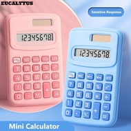 EUCALYTUSS Mini Pocket Calculator, 8-Digit Silent Scientific Calculator, Cartoon Large LCD Display 8