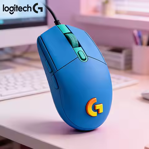 The Logitech G102/M350PEBBLE Wired office mouse, silent, ergonomic, non-slip, desktop computer and l