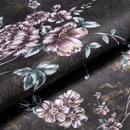 WRAPAHOLIC Vintage Floral Wrapping Paper Sheet - 6 Sheets Black Floral Design Folded Flat for Weddin