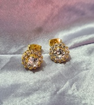 10k Gold Russian Diamond Earring