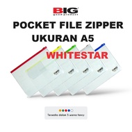 Map pocket file document pouch zipper A5 size + name TAG BIG 9006