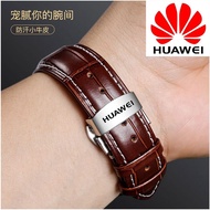 Watch Strap Men Women 手表表带华为GT5/GT4/GT3/2PRO真皮手表带Watch3/4pro蝴蝶扣表带男女