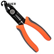 SUERHD Crimping Tool, High Carbon Steel Orange Wire Stripper, Universal Cable Tools Electricians
