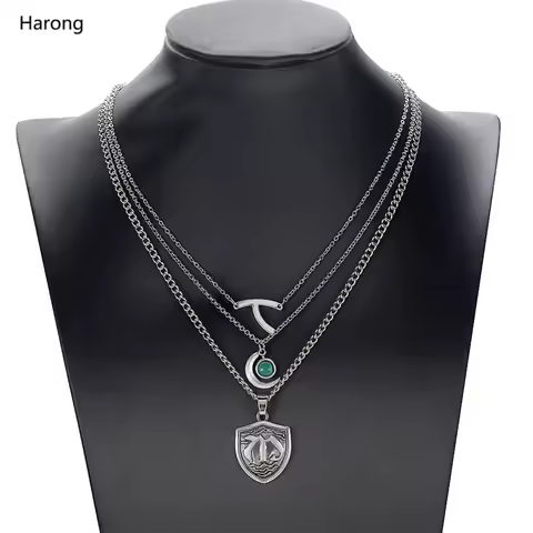 Hope Mikaelson Layered Legacies Necklaces Wishbone Crest Pendant Clavicle Chain Girl Cospaly Jewelry