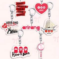 1pc/7pcs Red & White ARMY Acrylic Keychain, ARIRANG Love Song Pendant, K-Pop Fan Bag & Phone Decorat