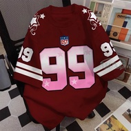 【Free Custom Name & Number】99 Number Oversize Unisex Jersey Tshirt Premium 24s Combed Cotton Distro 