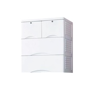 HEINOกว้าง50cmตู้เสื้อผ้าสีขาวแบบหลายชั้น ลิ้นชักเก็บผ้า ตู้เสื้อผ้า วัสดุทำจากพลาสติกคุณภาพสูงเพิ่ม