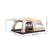 UNTA CAMEL 6 Person - 12 Person Two Bedrooms And a Living Room Family Tent Camping Tent Khemah