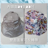 C83  全新女裝漁夫帽（漫畫少女+銀色）雙面帶。合成人中碼【包運】