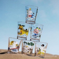 Finland arabia Moomin crystal glass cup220ml Cartoon drink cup, breakfast cup, water cup, juice cup,