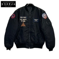 Avirex 783-3952033 黑色 TOP GUN TOMCAT MA-1 短版外套 XL [二手]