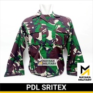 Baju PDL Sritex Sritek Stelan TNI Pakaian Lapangan Setelan Tentara Seragam Loreng Malvinas Ripstok R