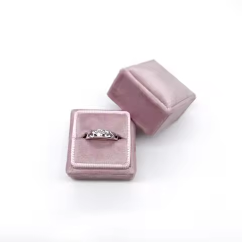 Wholesale High Quality Jewelry Package Box in Velvet Quadrilateral Box 10PCS for Ring Jewelry access