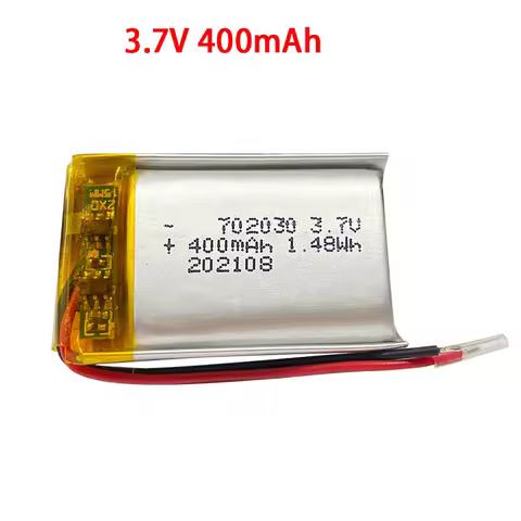 702030 3.7V 400mAh lithium polymer rechargeable battery for toys DIY MP3 GPS PSP DVR remote control 