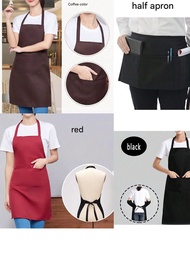 1pc Hot Black Bistro Classic Belt Apron Large Pocket Work Waistcoat Commercial Restaurant Anti-Fouli