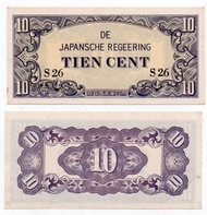Per 1 Lembar Indonesia Jajahan jepang 10 Cent Tahun 1942