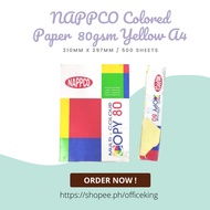 NAPPCO Colored Copy Paper 80gsm Yellow A4 by 500's