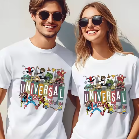 Universal Studios T-shirt - Disney Trip 90s Disney Family Print - High-Quality, Suitable for Fans To