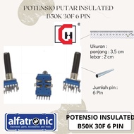 INSULATED ROTARY POTENSIO GH RV1112G2H B50K 30F 6 PIN 1 HIGH/