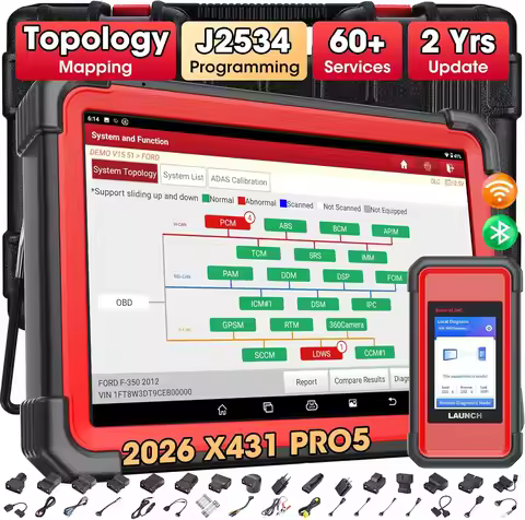 LAUNCH USX431PRO5SmartLink Car Diagnostic Tools J2534 Programming Auto OBD2 Scanner Diagnosis Automo