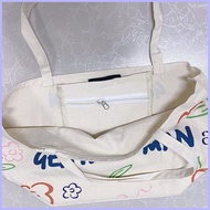 ♞,♘Mumu 3369 Large Capacity Gentle Woman Printed Tote Bag Cute College Trend Canvas Bags For Women