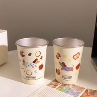 1pcs, 350ml/11.84oz, Apple Puppy Mouthwash Cup, 304 Stainless Steel, Corrosion-Resistant Cute Antiba