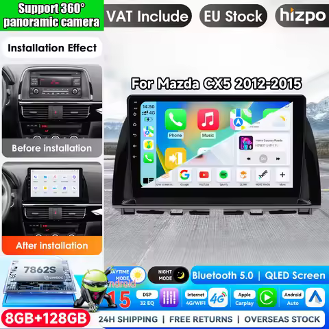 Hizpo 7862 Android 14 Car multimedia Player For Mazda CX5 CX-5 2012-2015 10.1" Video Autoradio GPS N