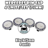 4pcs 75mm Mercedes Rim Wheel Center Cap Black Blue Car Styling Hub Covers Badge Mercedes Benz W203 W