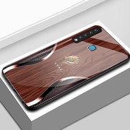 Casing hp For Samsung A9 2018 A8+ 2018 A8 2018 Case Casing Dragon Pattern HP Case Hard Glass Silicon