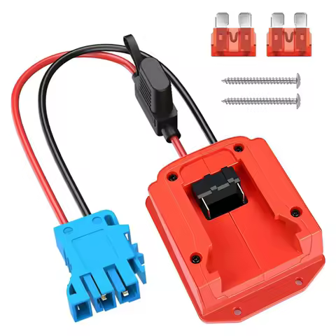 AC88-Power Wheels Adapter For Milwaukee 18V M18 Battery With Wire Harness Connector And Fuse Holder