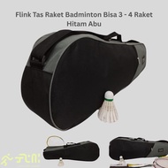 Flink Badminton Racket Bag Badminton Sling 3 Rackets Black Grey